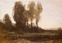 Corot, Jean-Baptiste-Camille - Le Monastere Derriere Les Arbres(The Monastery Behind the Trees)